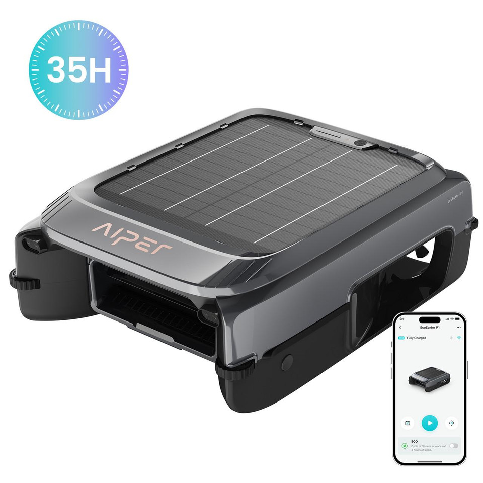  Aiper EcoSurfer P1 Robotic Pool Skimmer with Solar Charging 