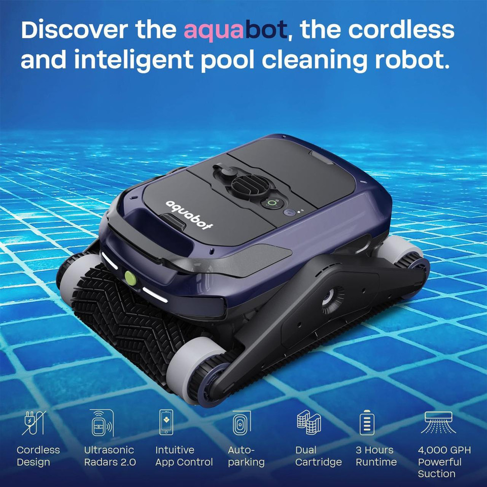 AquaBot Aquabot Cordless Robotic Pool Cleaner by BWT Pool 