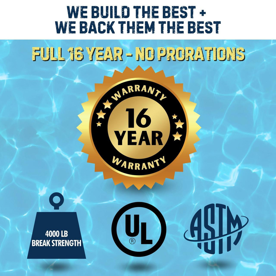 Freetime Fun Gorilla Solid Safety Cover for Inground Pools - Durable, Lightweight, and UV-Protected with 16-Year Warranty 