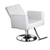 Deco All Purpose Salon Chair, FAB, White reclined