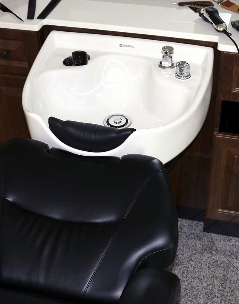 Takara Belmont Shampoo Bowl, MAJOLICA PORTO | Aria Chairs