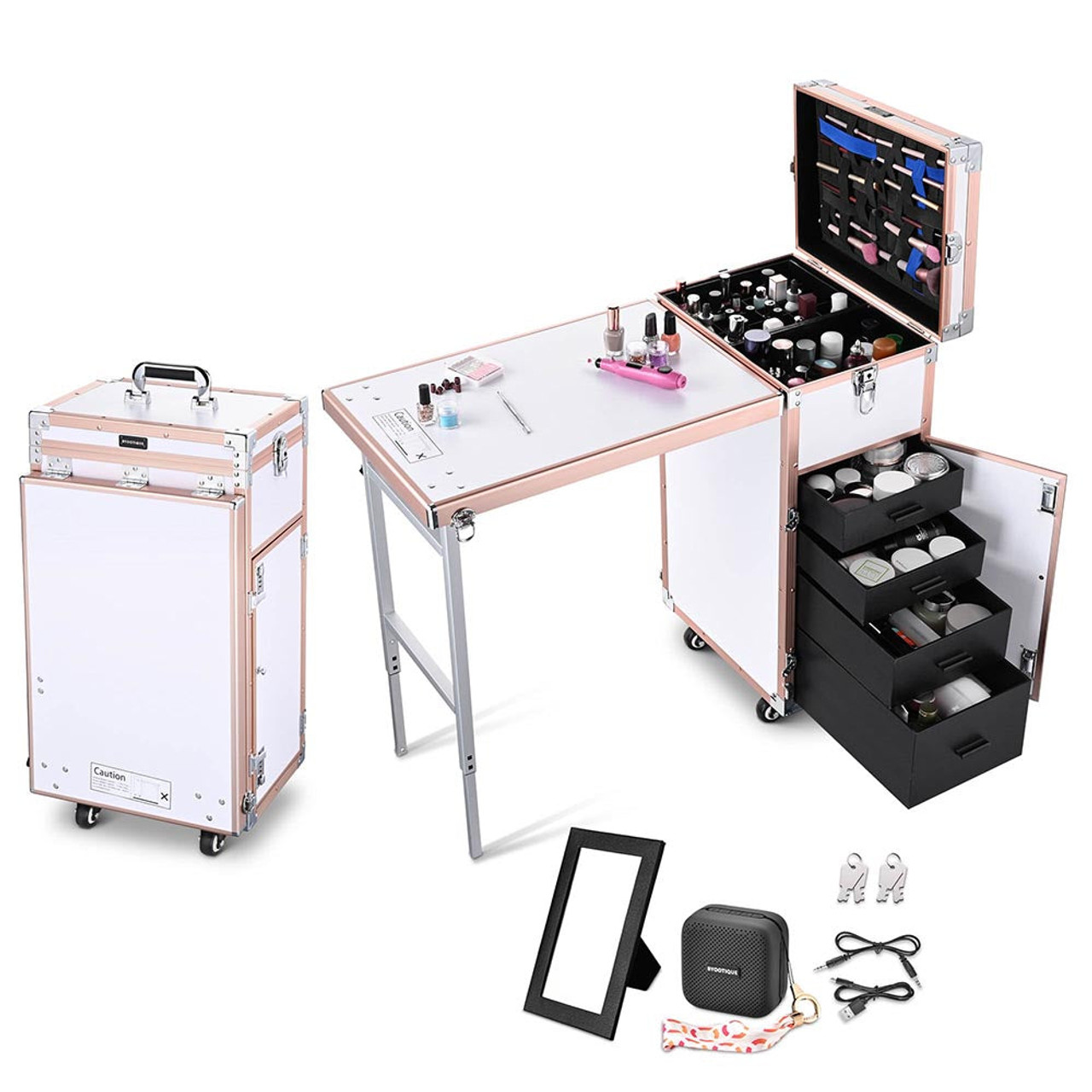 Portable Manicure Table Nail Desk Station LED Lamp Dust Collector Beauty  Salon