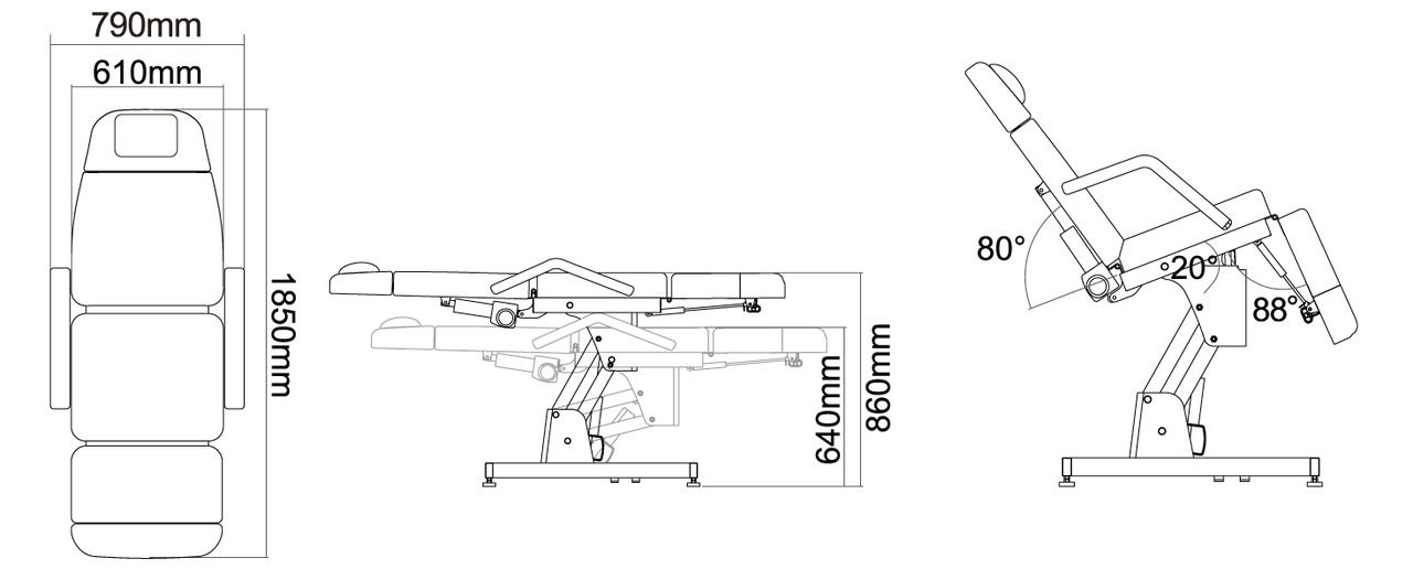 Supine Position Dimensions & Drawings