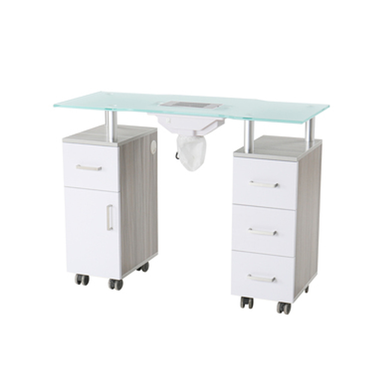 Amazon.com: Binrrio Nail Table with Fan, Professional Nail Art Manicure  Table, Beauty Salon Workstation Table with Storage, Nail Desk with Built-in  Nail Dust Collection, Salon Spa Nail Shop Cabinet Equipment : Beauty