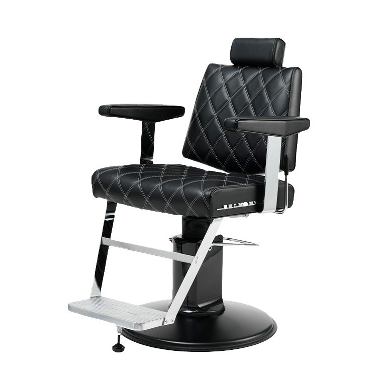 TAKARA BELMONT HS-1001TSBT ブラック Takara Belmont Luxury Barber Chair, DAINTY Diamond Stitch, Black