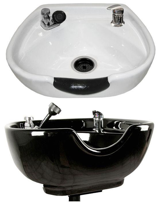 Jeffco Salon Porcelain Shampoo Bowl & Faucet, Stationary, 8100