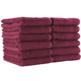 ERC Options, Lightweight Bleach Resistant Towels, 16" x 27", Burgundy (12 Pack) ERC Wiping Products