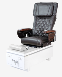 ANS Pedicure Chair, KATAI II espresso P20B chair with white base