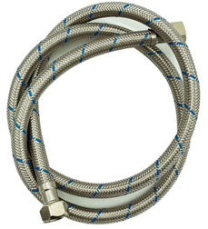 J&A Pedicure Spa Parts, Supply Hose 1/2", Braided Stainless Steel