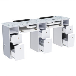 Mayakoba Manicure Table, NOVA I, Dual with ventilation back view