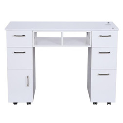Mayakoba Manicure Table, SENECA, Single tech view Mayakoba Manicure Table, SENECA, Single tech view