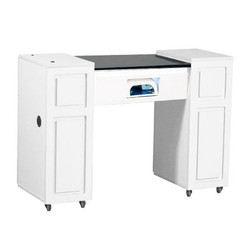 Deco Salon Manicure Table CANTERBURY (A) Single, UV Cubby, White
