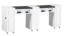 Deco Salon Manicure Table CANTERBURY (CUV) white