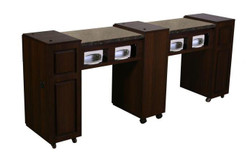 Deco Salon Manicure Table CANTERBURY (CUV) chocolate