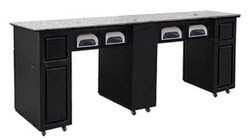 Deco Salon Manicure Table CANTERBURY (CBUV) Black