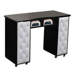 Deco Salon Manicure Table CRYSTALLI BUV Single, Black