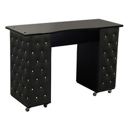 Deco Salon Manicure Table CRYSTALLI AUSSI (B) Black on Black