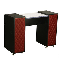 Deco Salon Manicure Table LE BEAU (A) Burgundy on Black