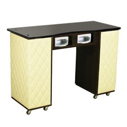 Deco Salon Manicure Table LE BEAU (BUV) Chocolate with Beige Wrap