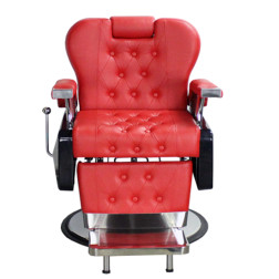 Deco Salon Furniture Barber Chair FILLMORE, Red Front Deco Salon Furniture Barber Chair FILLMORE, Red Front