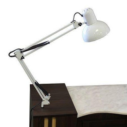 Deco Salon Furniture Manicure Table Lamp Swing Arm, White Deco Salon Furniture Manicure Table Lamp Swing Arm, White