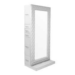 CRYSTALLI Large Mirror Styling Station white