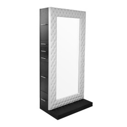 CRYSTALLI Large Mirror Styling Station black with white
