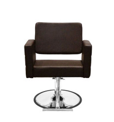 Deco Hair Salon Furniture Styling Chair, FAB black front view