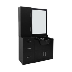 Deco Salon Furniture Wet Barber Station, BLAKE, optional upper cabinet and mirror Deco Salon Furniture Wet Barber Station, BLAKE, optional upper cabinet and mirror