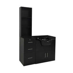 Deco Salon Furniture Wet Barber Station, BLAKE, optional upper shelves Deco Salon Furniture Wet Barber Station, BLAKE, optional upper shelves