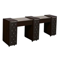 Deco Salon Manicure Table CRYSTALLI C Double, Chocolate