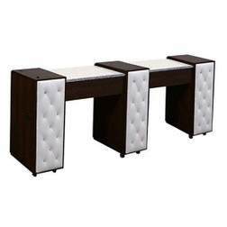 Deco Salon Manicure Table CRYSTALLI C Double, Black