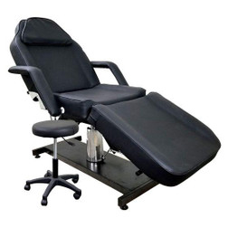 Deco Salon Furniture Facial Chair, HYDRAULIC Lift Base, black with free tech stool