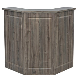 DIR Reception Desk, Valencia, Rustic Teak, Center Desk , LED DIR Reception Desk, Valencia, Rustic Teak, Center Desk , LED