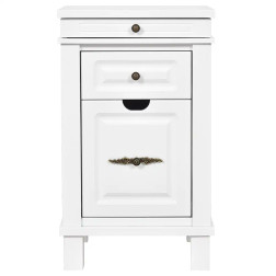 DIR Styling Station Cabinet, BORDEAUX, Front View