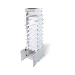 Mayakoba Nail Polish 360 Display Center, SONOMA, Dbl Shelves with bottom cabinet Mayakoba Nail Polish 360 Display Center, SONOMA, Dbl Shelves with bottom cabinet