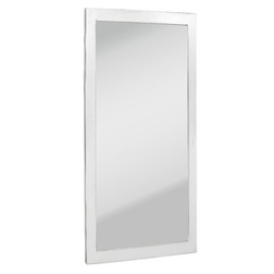 Deco Wall Mount Mirror, Voltaire, Distressed White