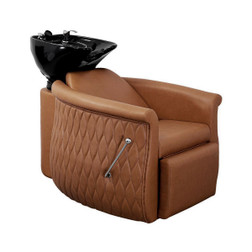 TIFFANY Hair Salon Side or Backwash Shampoo Station brown with black sink