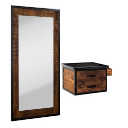 DUNCAN Hanging Salon Station Side Cabinet + Optional Mirror DUNCAN Hanging Salon Station Side Cabinet + Optional Mirror