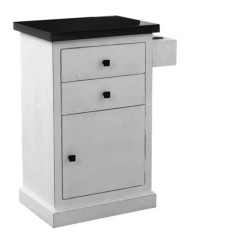 TARA Distressed Wood Hair Salon Station Side Cabinet, White  TARA Distressed Wood Hair Salon Station Side Cabinet, White