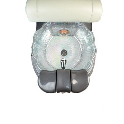 ANS Pedicure Spa, Corlita, Glass Sink Bowl & Footrest, Top View 