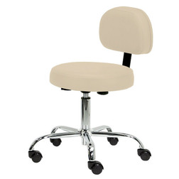 Earthlite Pneumatic Rolling Stool, Backed, beige Earthlite Pneumatic Rolling Stool, Backed, beige