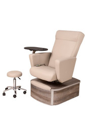 Belava No-Plumbing Pedicure Spa Chair, ELEMENT, with stool