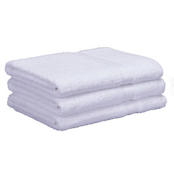 ERC Cotton Terry Bath Towels, 27X52, White 