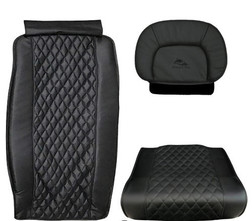 Whale Spa Caresst 3-Piece Diamond Pedicure Massage Chair Pad Set, black
