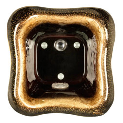 Gulfstream La Fleur Glass Bowl top view