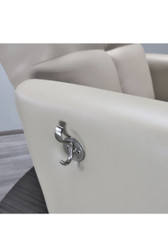 Belava IMPACT Pipeless Pedicure Spa Chair purse hook closeup Belava IMPACT Pipeless Pedicure Spa Chair purse hook closeup
