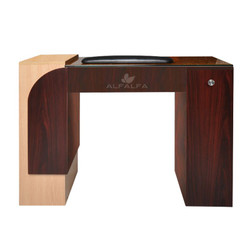 ANS Manicure Nail Table, CENTRIFUGE ION, mahogany with oak
