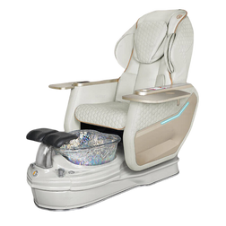 Gulfstream SUPER RELAX 2 Pedicure Chair pearl white with crystal bowl