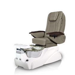 Harmony Pedicure Chair Spa with Truluck Massage Chair in taupe